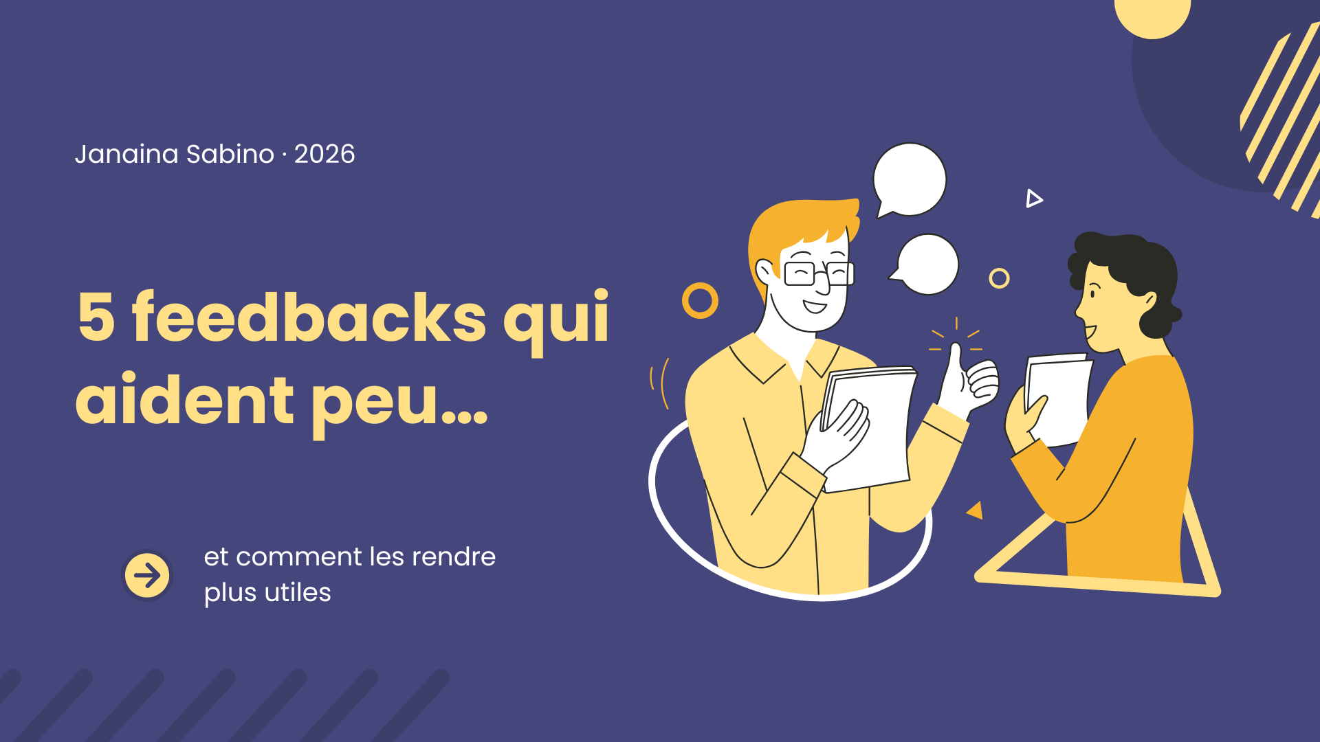 Aperçu du projet 5 feedbacks qui aident peu… et comment les rendre plus utiles